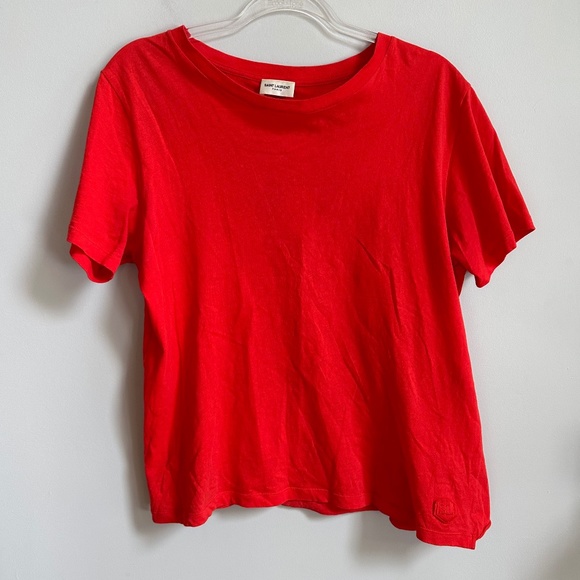 Saint Laurent Orange Short Sleeve Tee - Picture 1 of 6